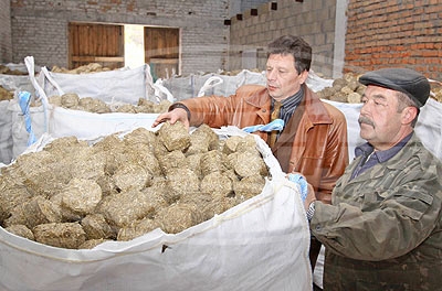 На Брестчине освоили производство топливных брикетов из соломы