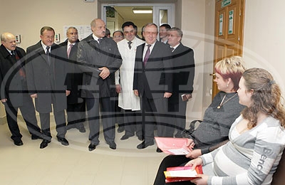 А.Лукашенко в Брестской центральной поликлинике (фото)