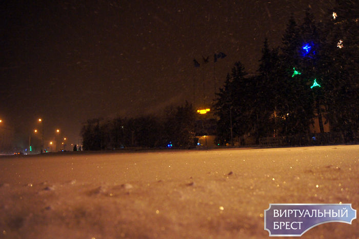 Ночные зимние пейзажи Бреста