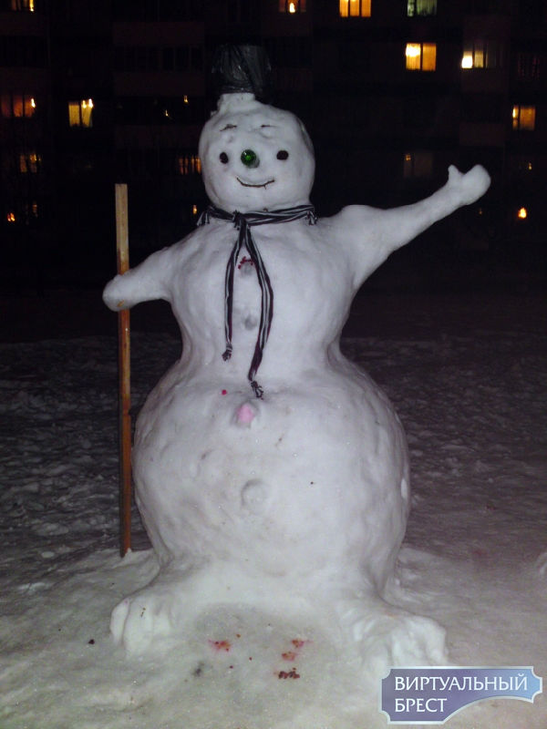 Снеговики - детское творчество зимой