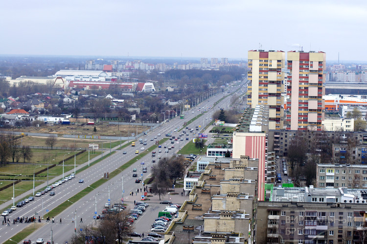 Брест с высоты 20-этажки на Партизанском проспекте