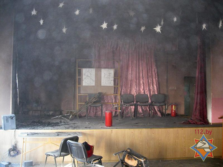 В Пинском районе учительница потушила пожар в школе